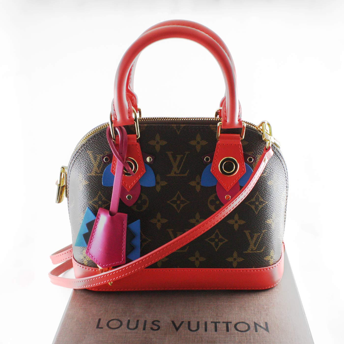 Sold at Auction: A LOUIS VUITTON LIMITED-EDITION MONOGRAM TOTEM FLAMINGO  ALMA CROSSBODY BB BAG